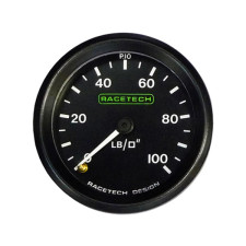Manometru de presiune a uleiului Racetech P16BL 0–160 PSI, Ø52 mm - RT-P16BL - P16BL - 3661768038000